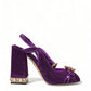 Dolce & Gabbana Regal Purple Ankle Strap Heels