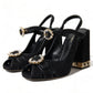 Dolce & Gabbana Elegant Black Ankle Strap Heels