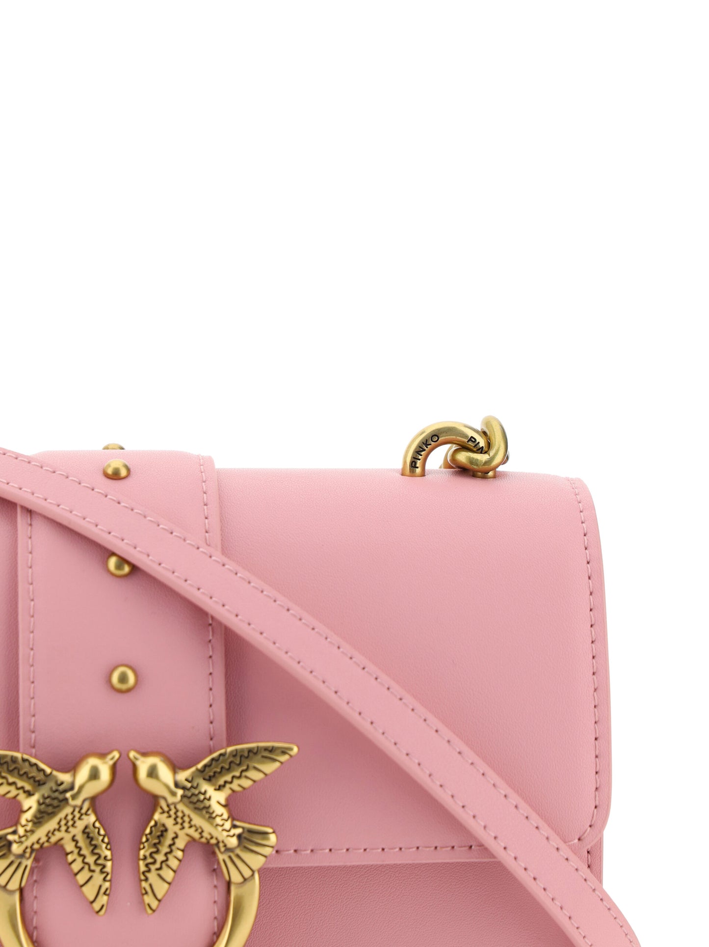 PINKO Elegant Mini Love One Shoulder Bag in Bubble Pink