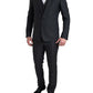 Dolce & Gabbana Elegant Black Martini Slim Fit 3-Piece Suit