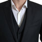 Dolce & Gabbana Elegant Black Martini Slim Fit 3-Piece Suit