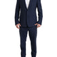 Dolce & Gabbana Elegant Blue Martini Slim Fit Two-Piece Suit