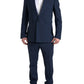 Dolce & Gabbana Elegant Slim Fit Blue Two-Piece Suit