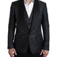 Dolce & Gabbana Elegant Black Silk Blend Slim Fit Suit