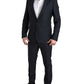 Dolce & Gabbana Elegant Black Silk Blend Martini Suit