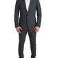 Dolce & Gabbana Elegant Grey Checkered Slim Fit Suit