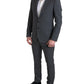 Dolce & Gabbana Elegant Grey Checkered Slim Fit Suit