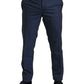 Dolce & Gabbana Elegant Dark Blue Slim Fit Designer Suit