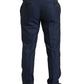 Dolce & Gabbana Elegant Dark Blue Slim Fit Designer Suit