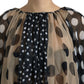 Dolce & Gabbana Elegant Polka Dot Silk Blouse