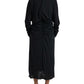 Dolce & Gabbana Elegant Black Wool Wrap Dress