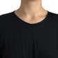 Dolce & Gabbana Black Wool Wrap Sheath Midi Gown Dress