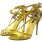 Dolce & Gabbana Enchanting Yellow Ankle Strap Sandals