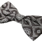 Dolce & Gabbana Elegant Silk Tied Bow Tie in Black & White