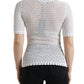 Dolce & Gabbana Elegant White Knitted Round Neck Top