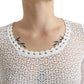 Dolce & Gabbana Elegant White Knitted Round Neck Top