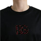 Dolce & Gabbana Elegant Black Crystal-Embellished T-Shirt