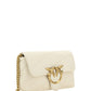 PINKO Elegant White Quilted Leather Shoulder Bag