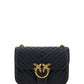 PINKO Elegant Black Quilted Leather Shoulder Bag