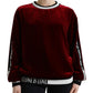 Dolce & Gabbana Elegant Bordeaux Silk-Blend Sweater