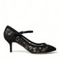 Dolce & Gabbana Elegant Black Taormina Lace Heels