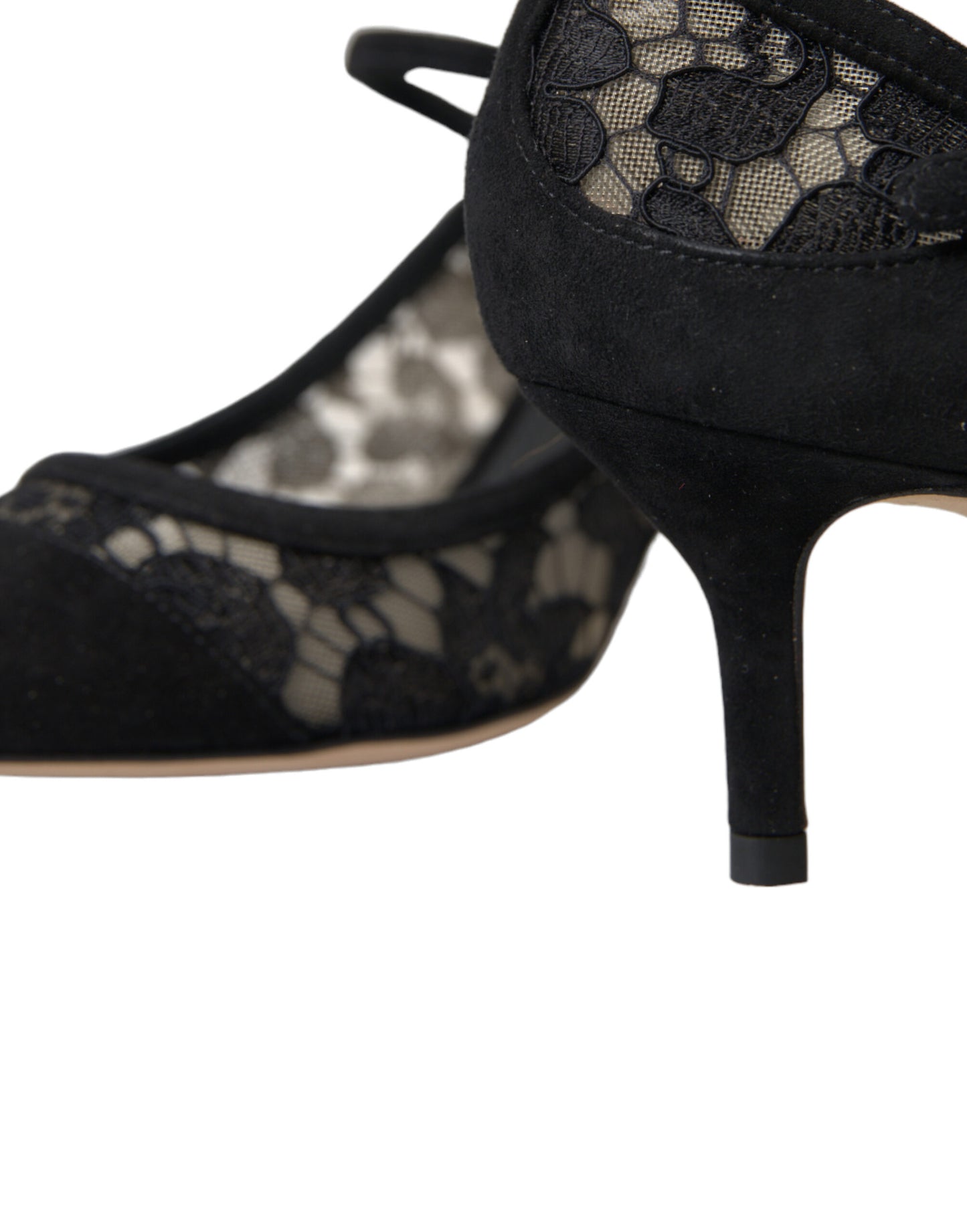 Dolce & Gabbana Elegant Black Taormina Lace Heels