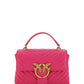 PINKO Chic Pink Quilted Leather Mini Handbag