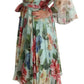 Dolce & Gabbana Floral Silk Midi Wrap Dress