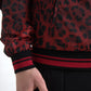 Dolce & Gabbana Red Leopard Print Bomber Jacket