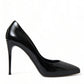 Dolce & Gabbana Elegant Black Patent Stiletto Heels