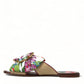 Dolce & Gabbana Exquisite Floral Print Flat Sandals