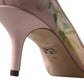 Dolce & Gabbana Elegant Pink Floral Crystal Pumps