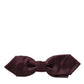 Dolce & Gabbana Elegant Bordeaux Silk Bow Tie