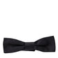 Dolce & Gabbana Elegant Black Silk Bow Tie