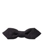 Dolce & Gabbana Elegant Black Fantasy Silk Bow Tie