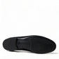 Dolce & Gabbana Elegant Black Velvet Derby Dress Shoes