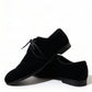 Dolce & Gabbana Elegant Black Velvet Derby Dress Shoes