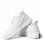 Prada Elevate Your Style with Sleek White Knit Sneakers