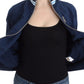 John Galliano Blue zip cotton cardigan