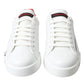 Dolce & Gabbana Chic Red and White Leather Sneakers