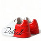 Dolce & Gabbana Chic Red and White Leather Sneakers