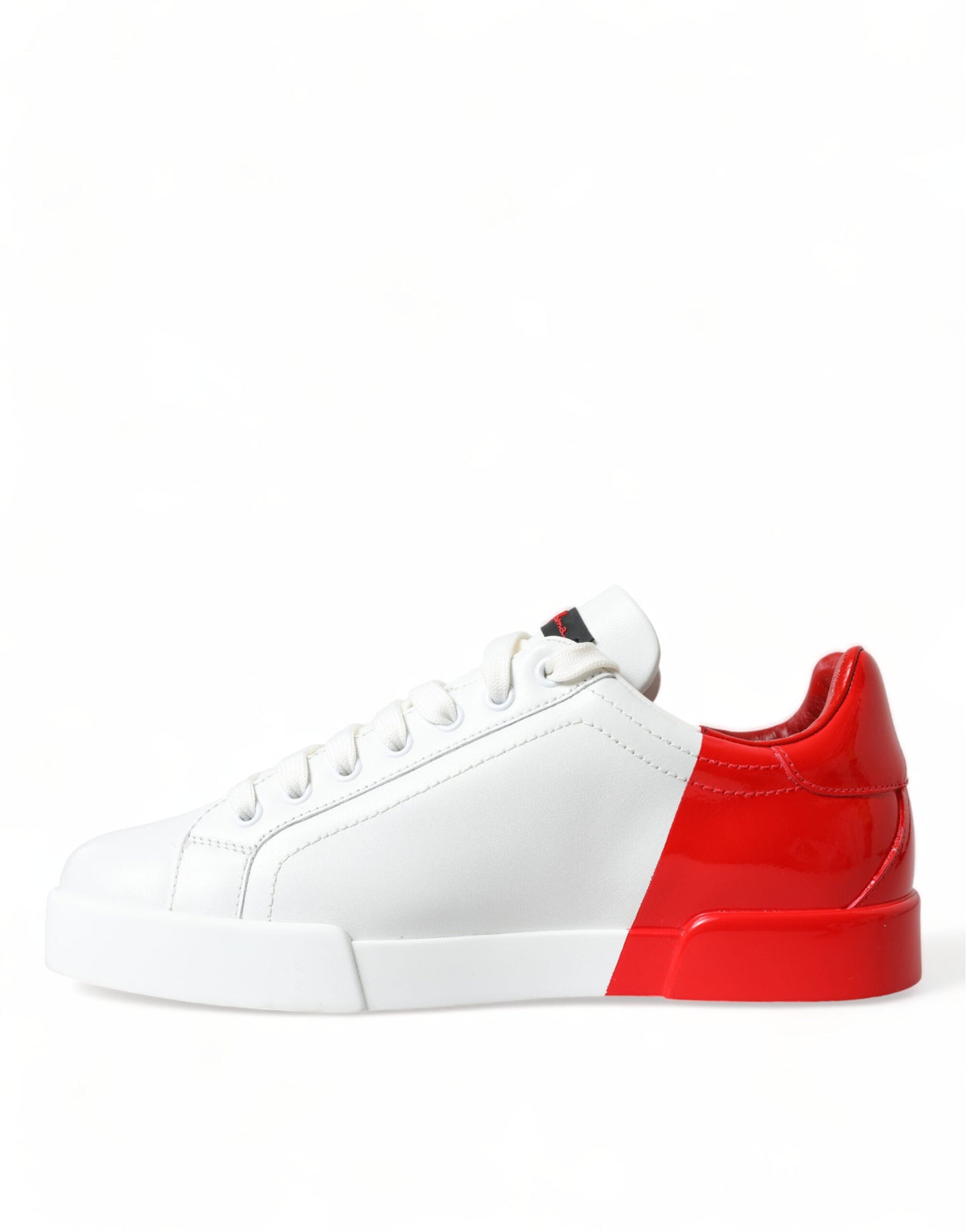 Dolce & Gabbana Chic Red and White Leather Sneakers