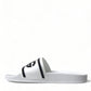 Dolce & Gabbana Chic White Designer Slides with Logo Detail