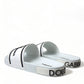 Dolce & Gabbana Chic White and Black Logo Slides