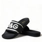 Dolce & Gabbana Sleek Monochrome Rubber Slides