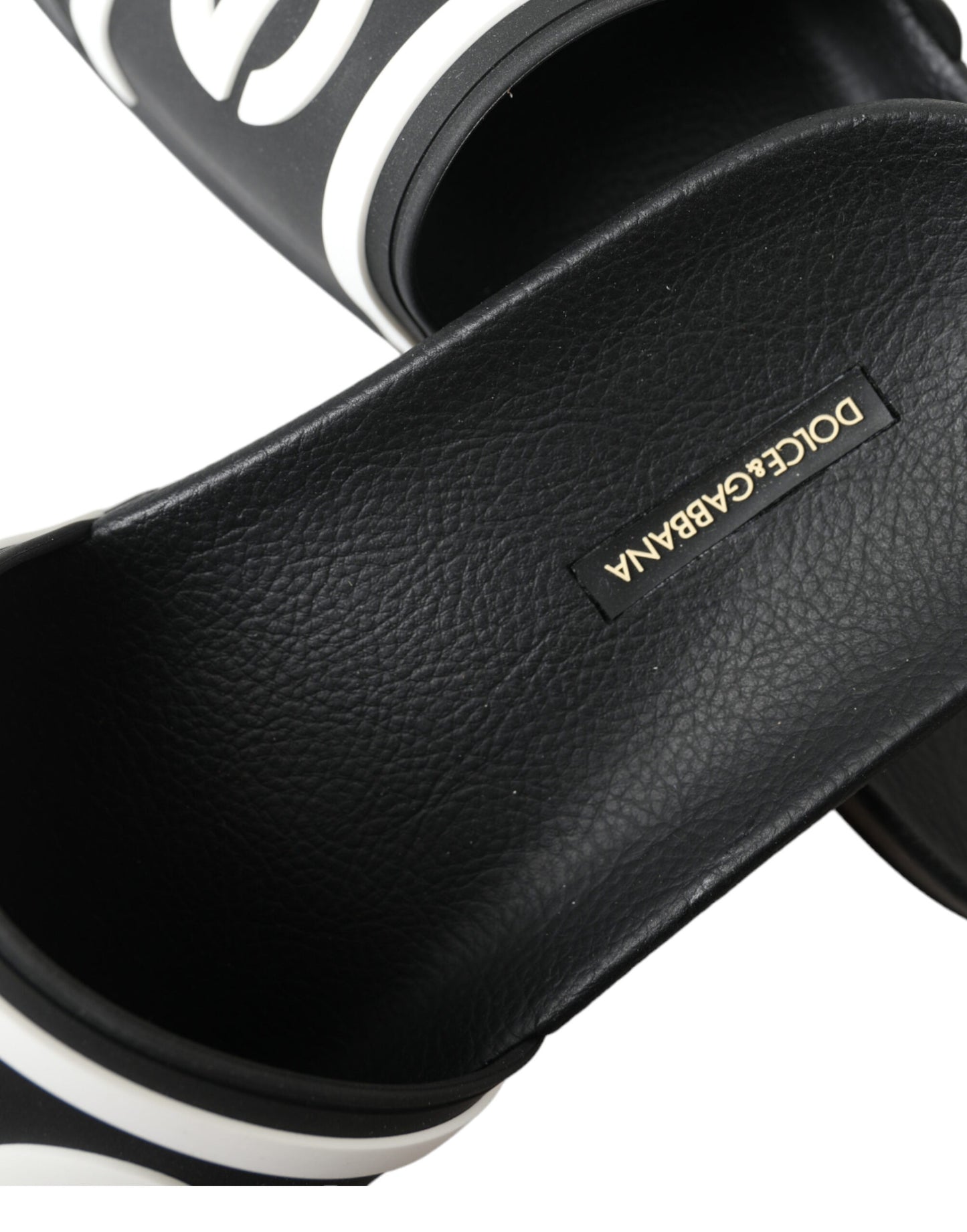 Dolce & Gabbana Sleek Monochrome Rubber Slides