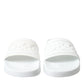 Dolce & Gabbana Elegant White Logo Slides