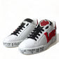 Dolce & Gabbana Chic White Portofino Leather Sneakers