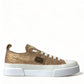 Dolce & Gabbana Elegant Gold Low-Top Sneakers - Chic Comfort Footwear