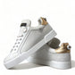 Dolce & Gabbana Elegant Portofino White Leather Sneakers